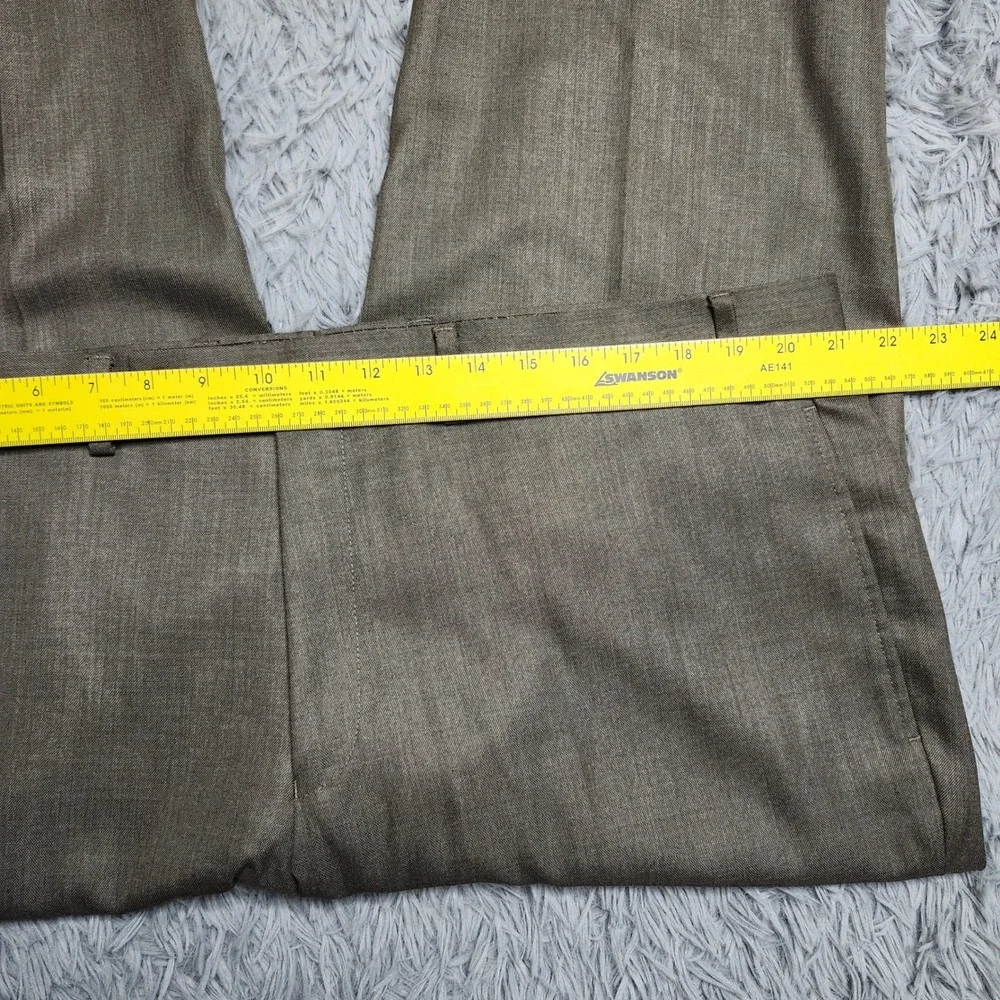 Lauren‎ Ralph Lauren Dress Pants Mens 42x30 Brown Polyester Rayon 42W x 30L